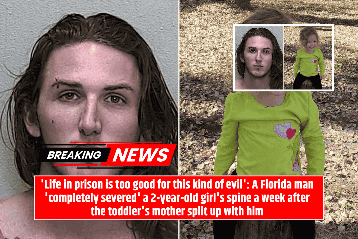 'Life in prison is too good for this kind of evil': A Florida man 'completely severed' a 2-year-old girl's spine a week after the toddler's mother split up with him