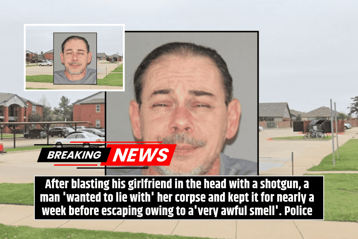After blasting his girlfriend in the head with a shotgun, a man 'wanted to lie with' her corpse and kept it for nearly a week before escaping owing to a'very awful smell'. Police