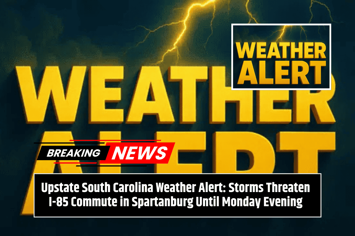 Upstate South Carolina Weather Alert: Storms Threaten I-85 Commute in Spartanburg Until Monday Evening