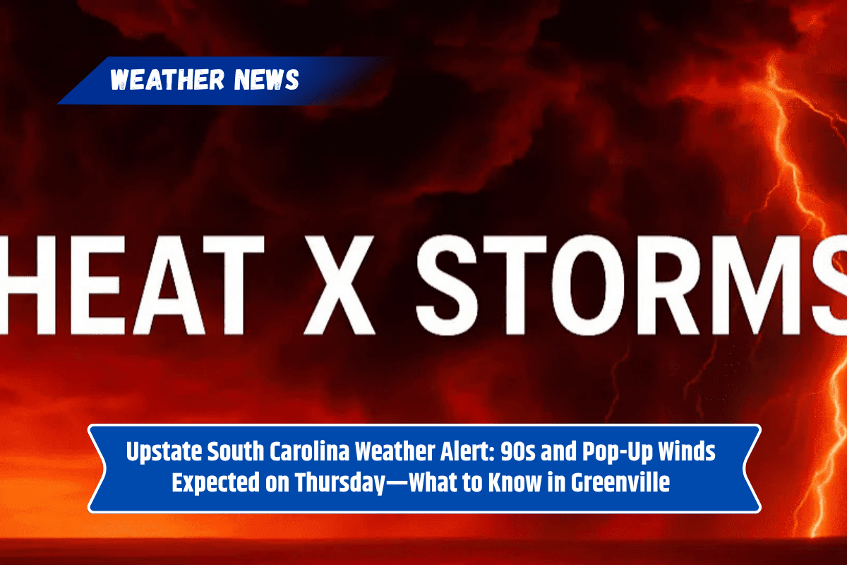 Upstate South Carolina Weather Alert: 90s and Pop-Up Winds Expected on Thursday—What to Know in Greenville