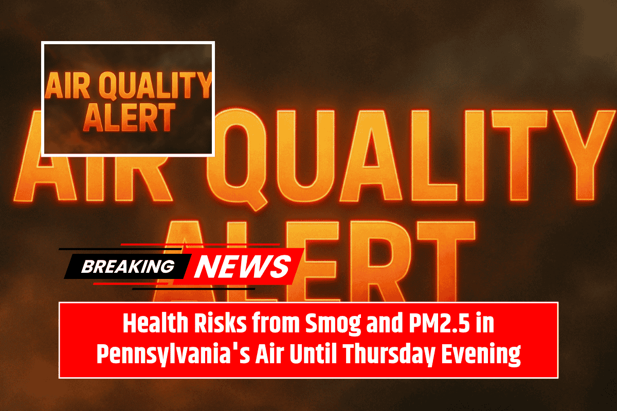 Health Risks from Smog and PM2.5 in Pennsylvania's Air Until Thursday Evening