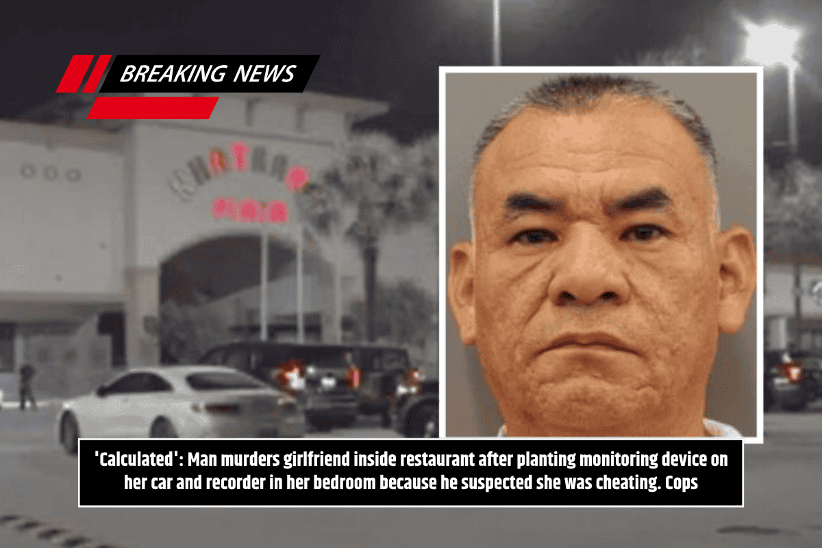 'Calculated': Man murders girlfriend inside restaurant after planting monitoring device on her car and recorder in her bedroom because he suspected she was cheating. Cops