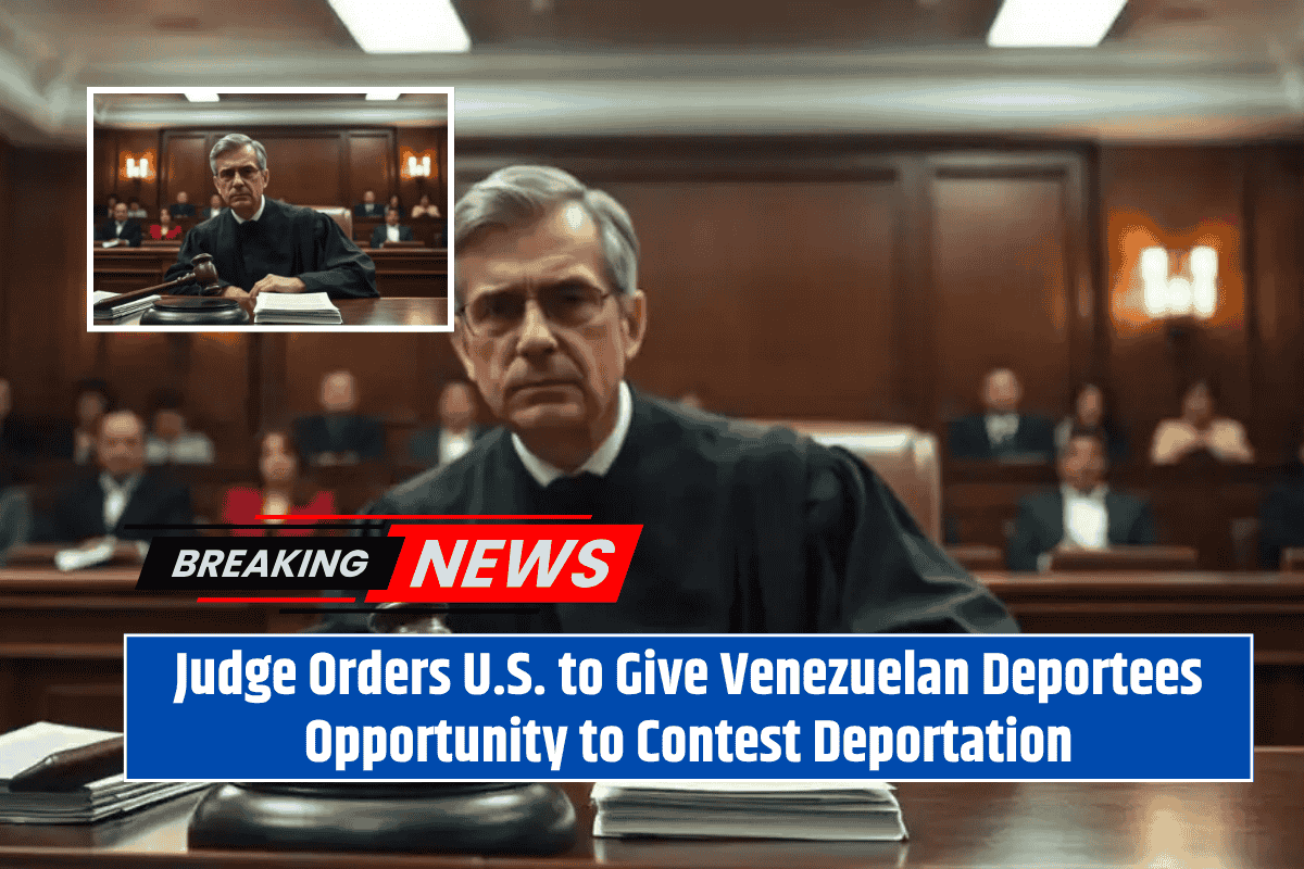 Judge Orders U.S. to Give Venezuelan Deportees Opportunity to Contest Deportation
