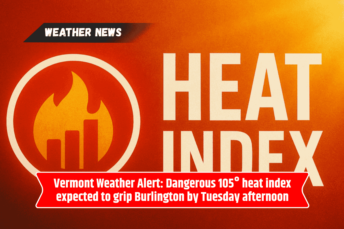 Vermont Weather Alert: Dangerous 105° heat index expected to grip Burlington by Tuesday afternoon