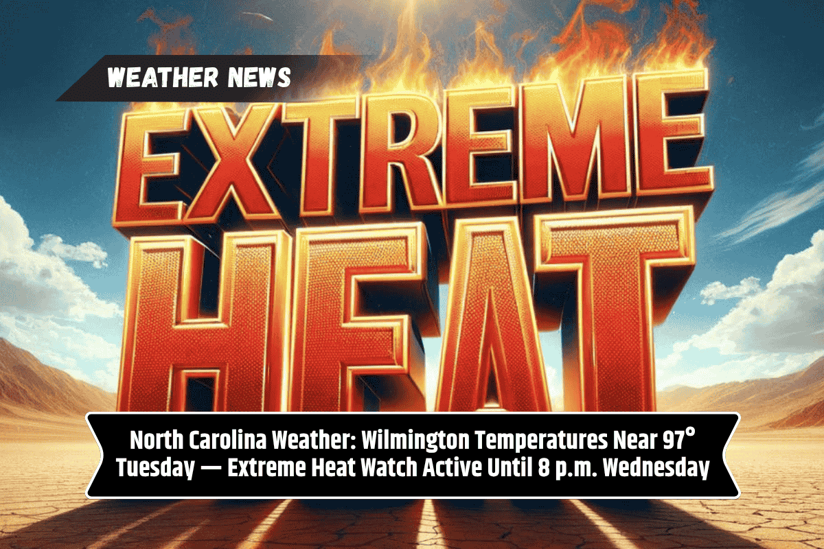 North Carolina Weather: Wilmington Temperatures Near 97° Tuesday — Extreme Heat Watch Active Until 8 p.m. Wednesday