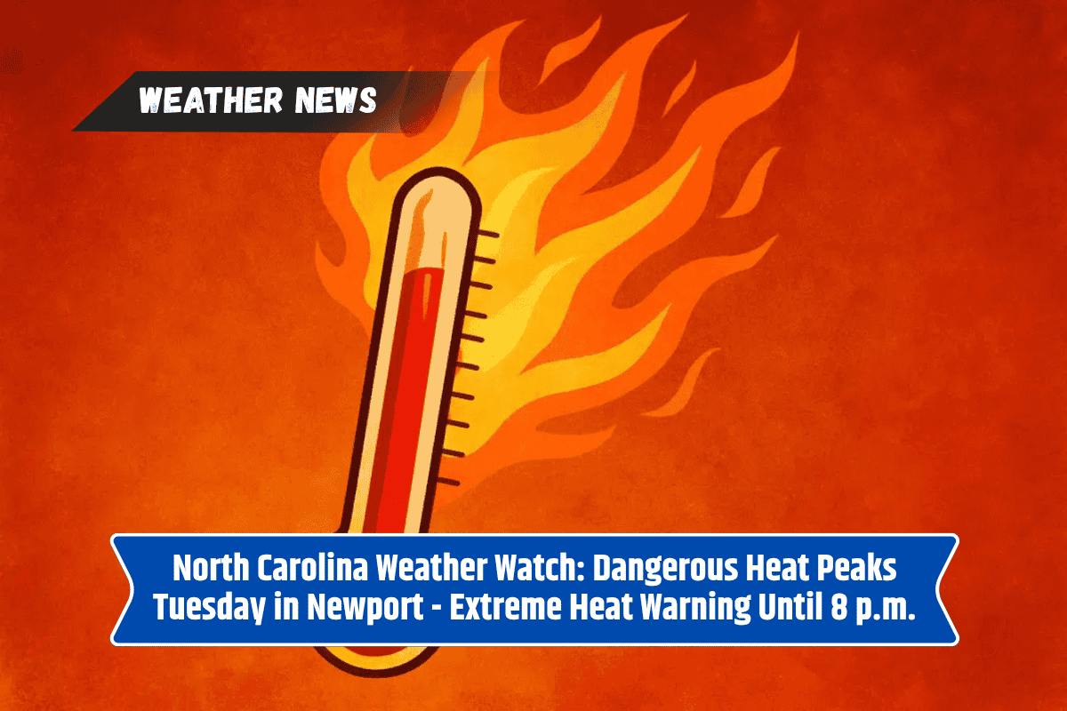 North Carolina Weather Watch: Dangerous Heat Peaks Tuesday in Newport - Extreme Heat Warning Until 8 p.m.