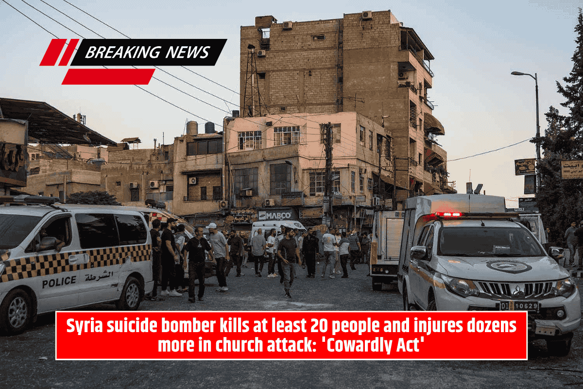 Syria suicide bomber kills at least 20 people and injures dozens more in church attack: 'Cowardly Act'