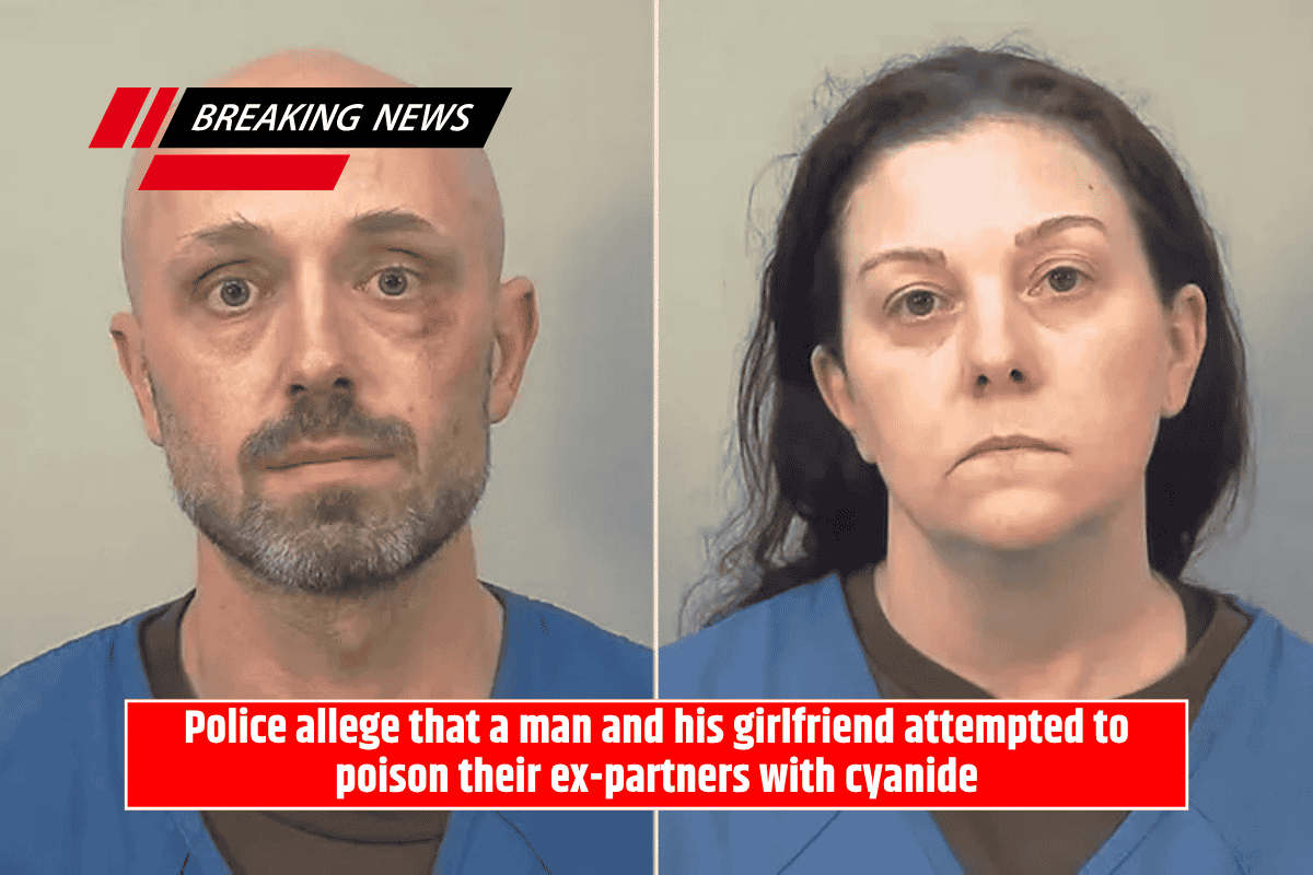 Police allege that a man and his girlfriend attempted to poison their ex-partners with cyanide