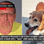 A politician in Wisconsin is said to have strangled a golden retriever to death with a "noose" while saying these scary words