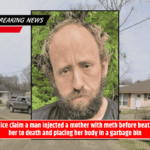 Police claim a man injected a mother with meth before beating her to death and placing her body in a garbage bin