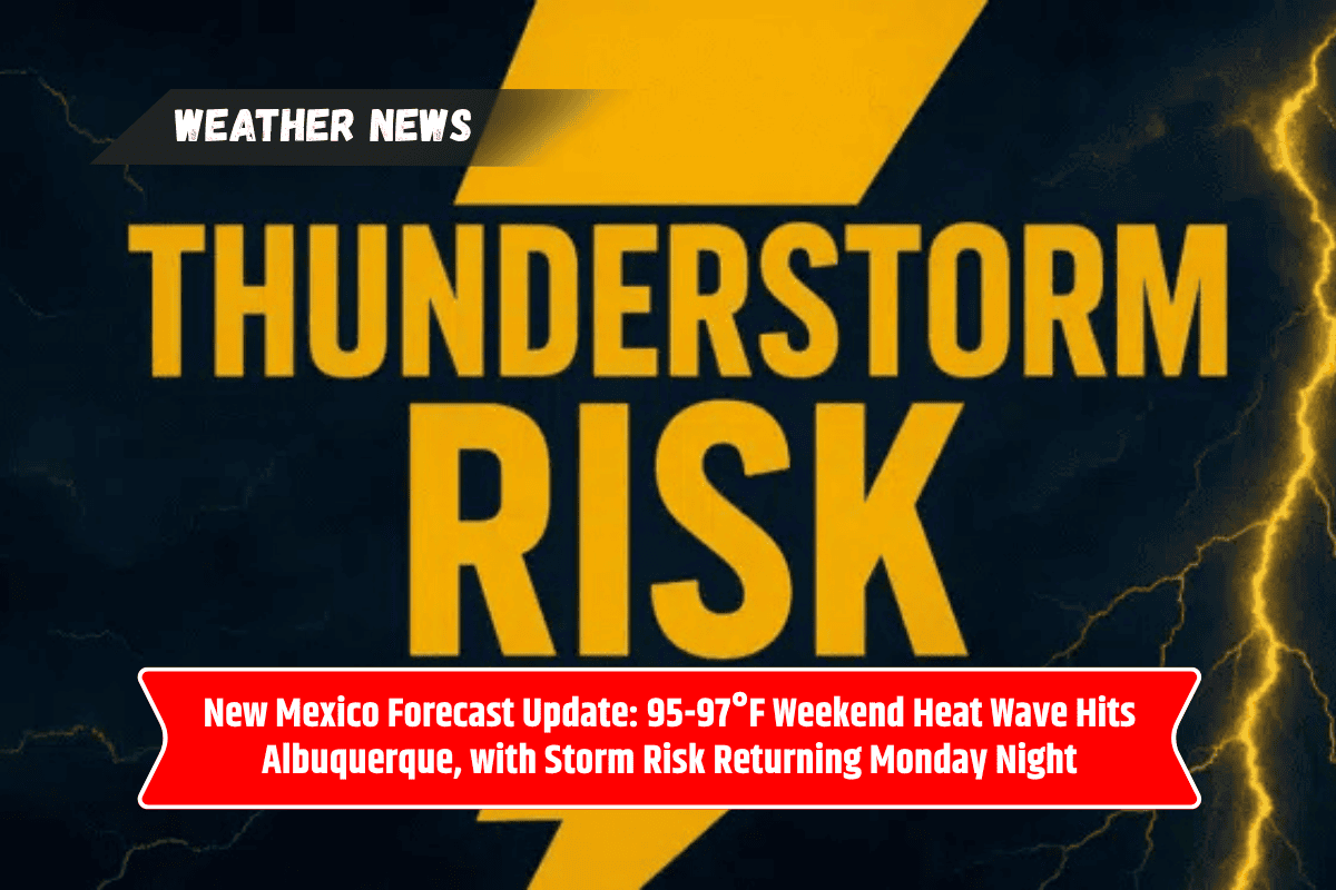 New Mexico Forecast Update: 95-97°F Weekend Heat Wave Hits Albuquerque, with Storm Risk Returning Monday Night
