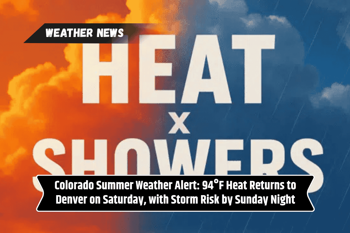 Colorado Summer Weather Alert: 94°F Heat Returns to Denver on Saturday, with Storm Risk by Sunday Night