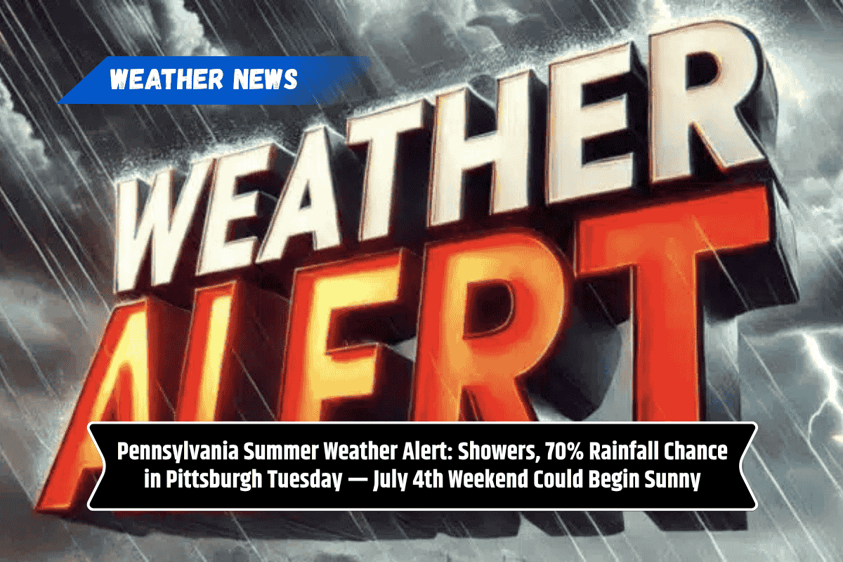 Pennsylvania Summer Weather Alert: Showers, 70% Rainfall Chance in Pittsburgh Tuesday — July 4th Weekend Could Begin Sunny