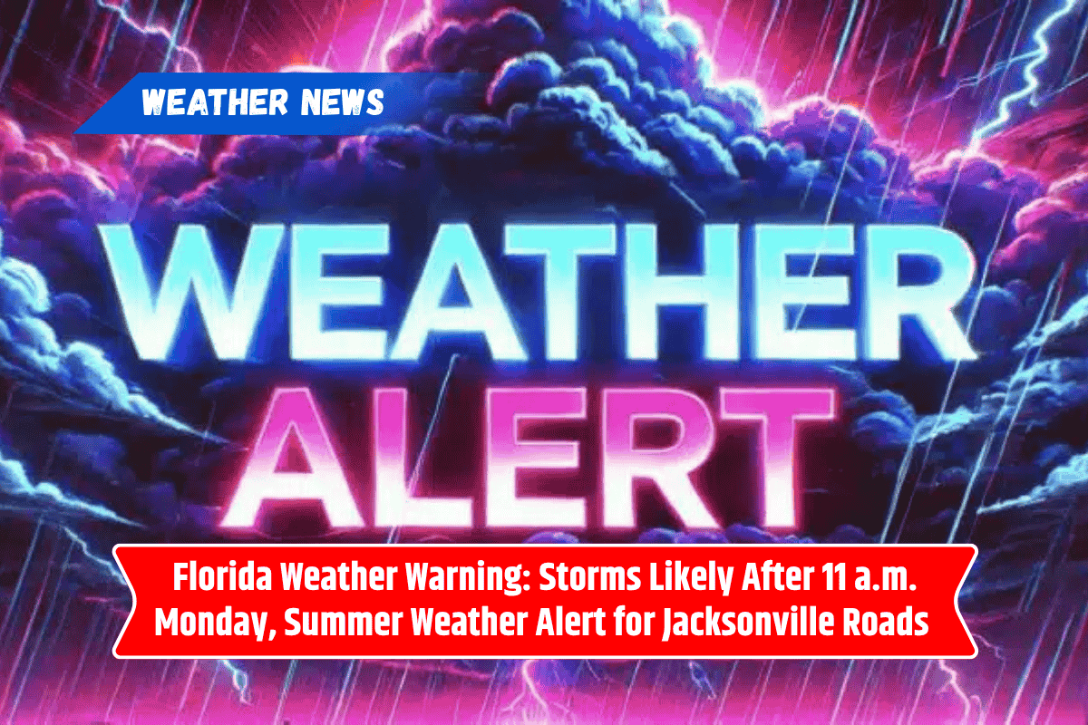 Florida Weather Warning: Storms Likely After 11 a.m. Monday, Summer Weather Alert for Jacksonville Roads