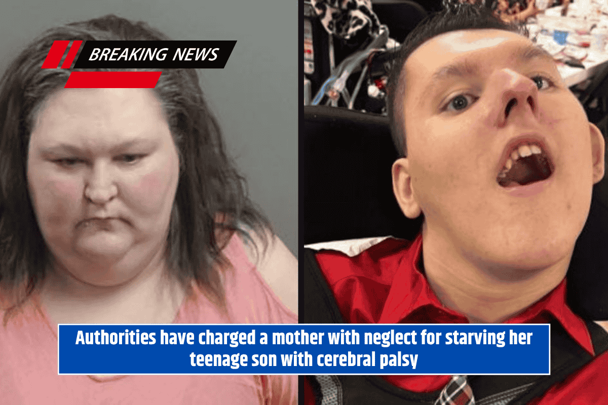 Authorities have charged a mother with neglect for starving her teenage son with cerebral palsy