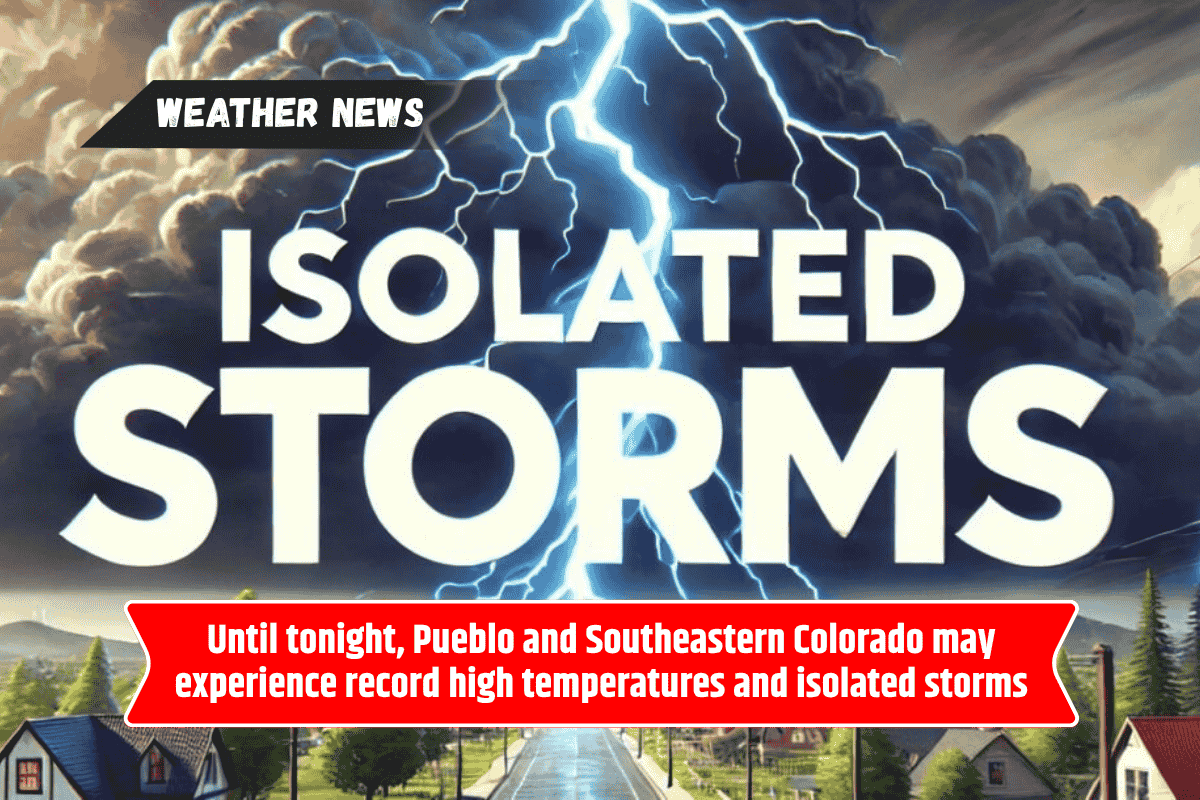 Until tonight, Pueblo and Southeastern Colorado may experience record high temperatures and isolated storms