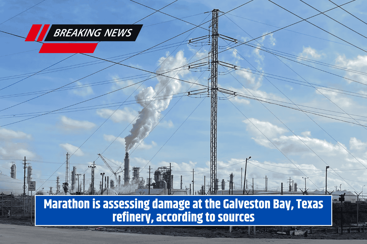 Marathon is assessing damage at the Galveston Bay, Texas refinery, according to sources