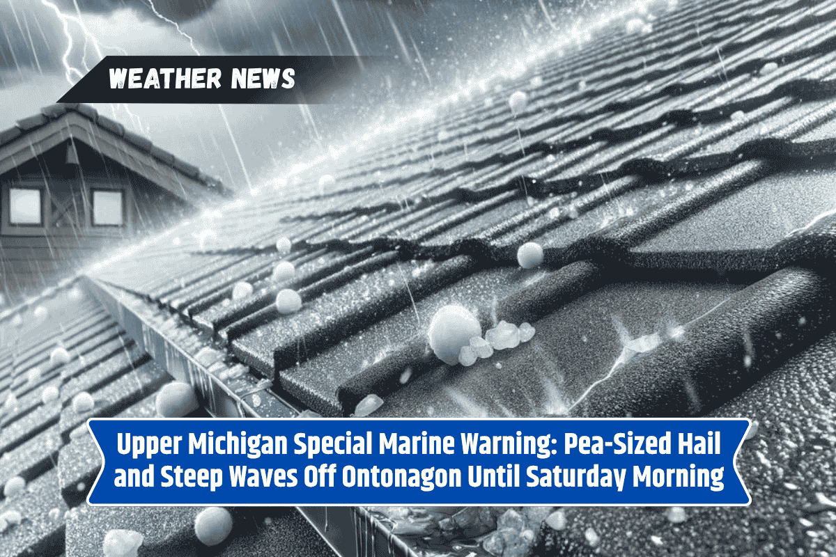 Upper Michigan Special Marine Warning: Pea-Sized Hail and Steep Waves Off Ontonagon Until Saturday Morning