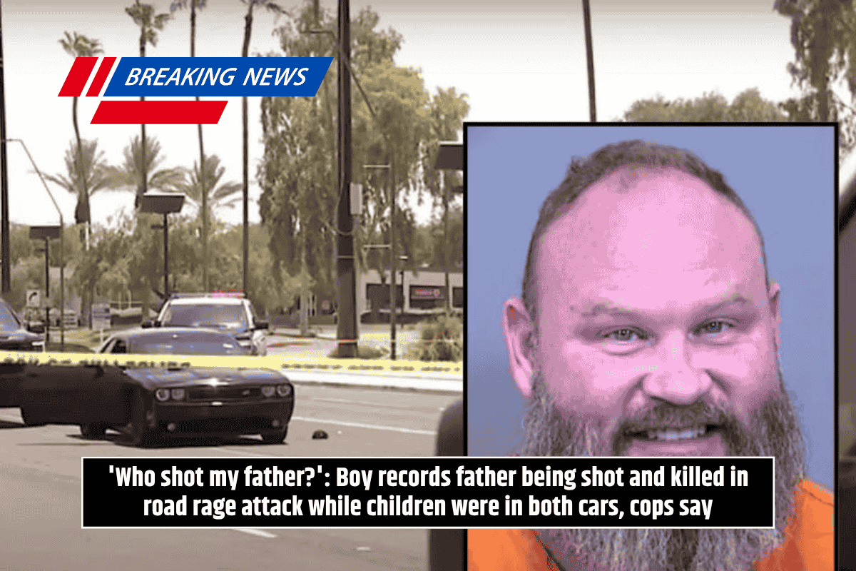 'Who shot my father?': Boy records father being shot and killed in road rage attack while children were in both cars, cops say