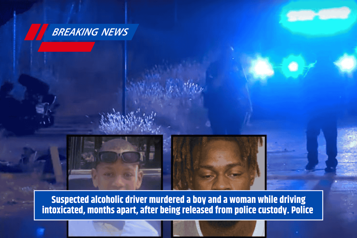Suspected alcoholic driver murdered a boy and a woman while driving intoxicated, months apart, after being released from police custody. Police
