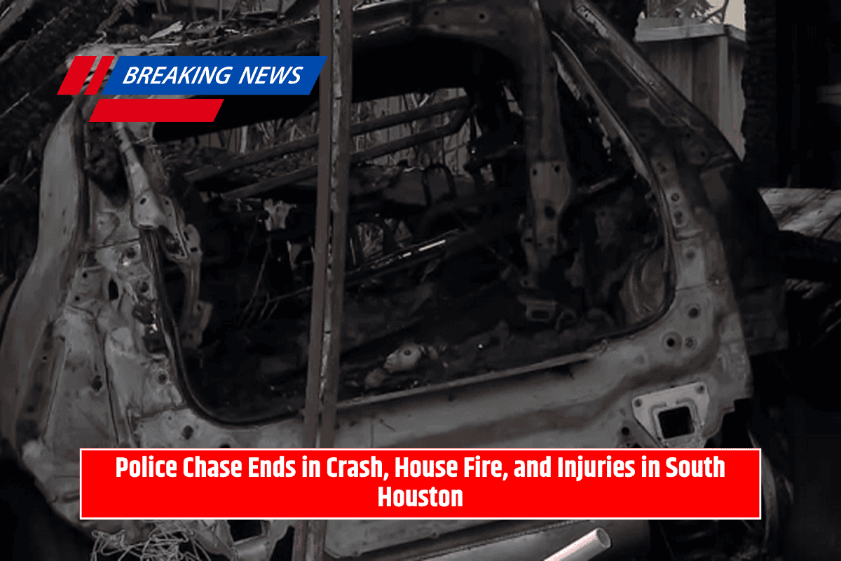 Police Chase Ends in Crash, House Fire, and Injuries in South Houston