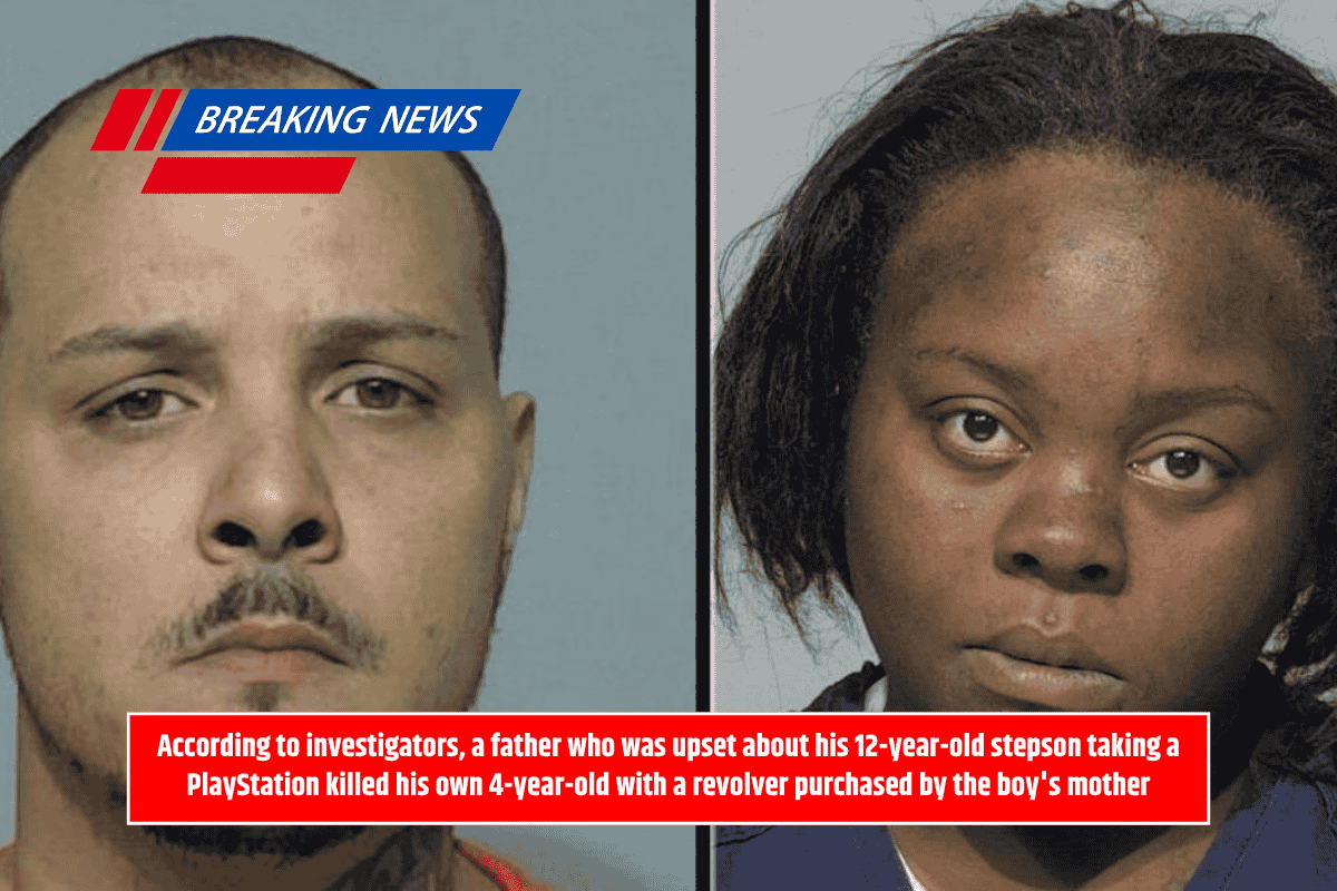 According to investigators, a father who was upset about his 12-year-old stepson taking a PlayStation killed his own 4-year-old with a revolver purchased by the boy's mother