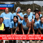 Pasadena police are investigating a softball trainer after family claim he stole the team's money and fled