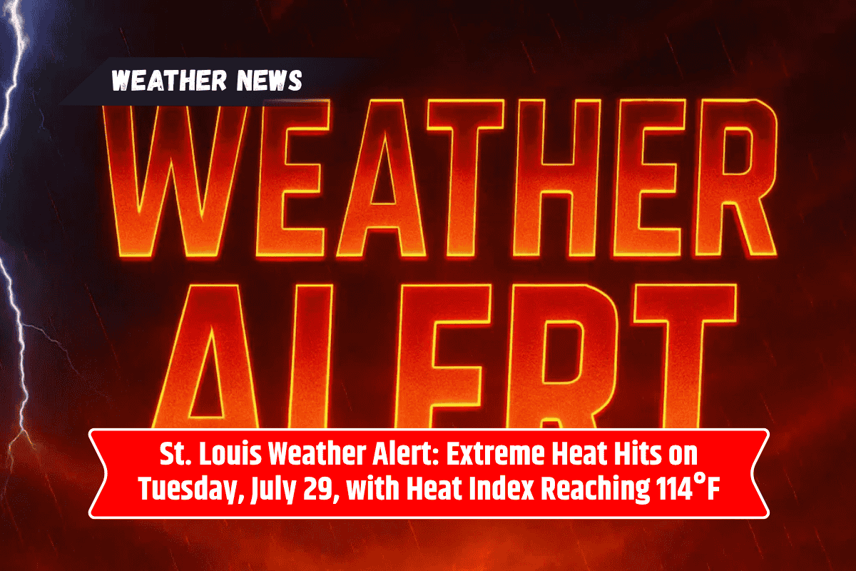 St. Louis Weather Alert: Extreme Heat Hits on Tuesday, July 29, with Heat Index Reaching 114°F
