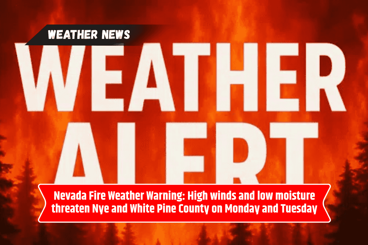 Nevada Fire Weather Warning: High winds and low moisture threaten Nye and White Pine County on Monday and Tuesday