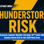 Arkansas Summer Weather Warning: 95°F Heat with Sunday Storm Risk in the Little Rock Area