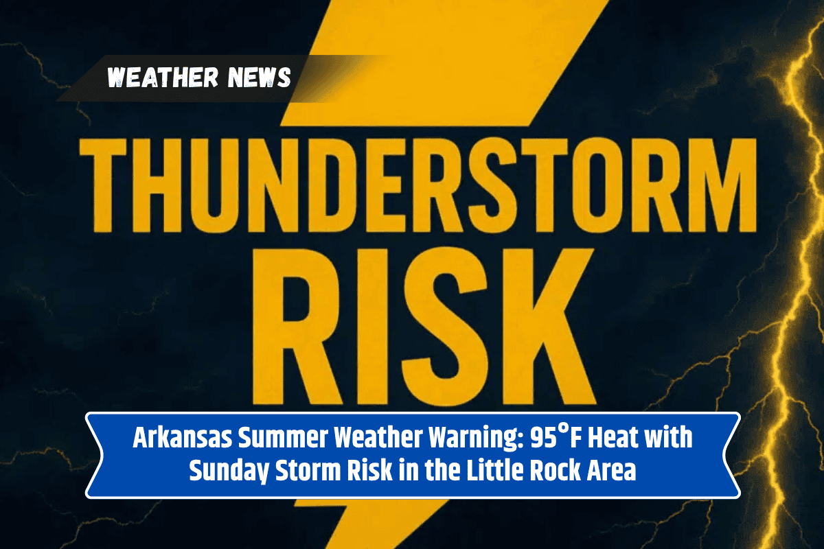 Arkansas Summer Weather Warning: 95°F Heat with Sunday Storm Risk in the Little Rock Area