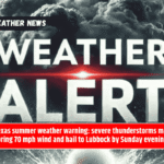 Texas summer weather warning: severe thunderstorms may bring 70 mph wind and hail to Lubbock by Sunday evening