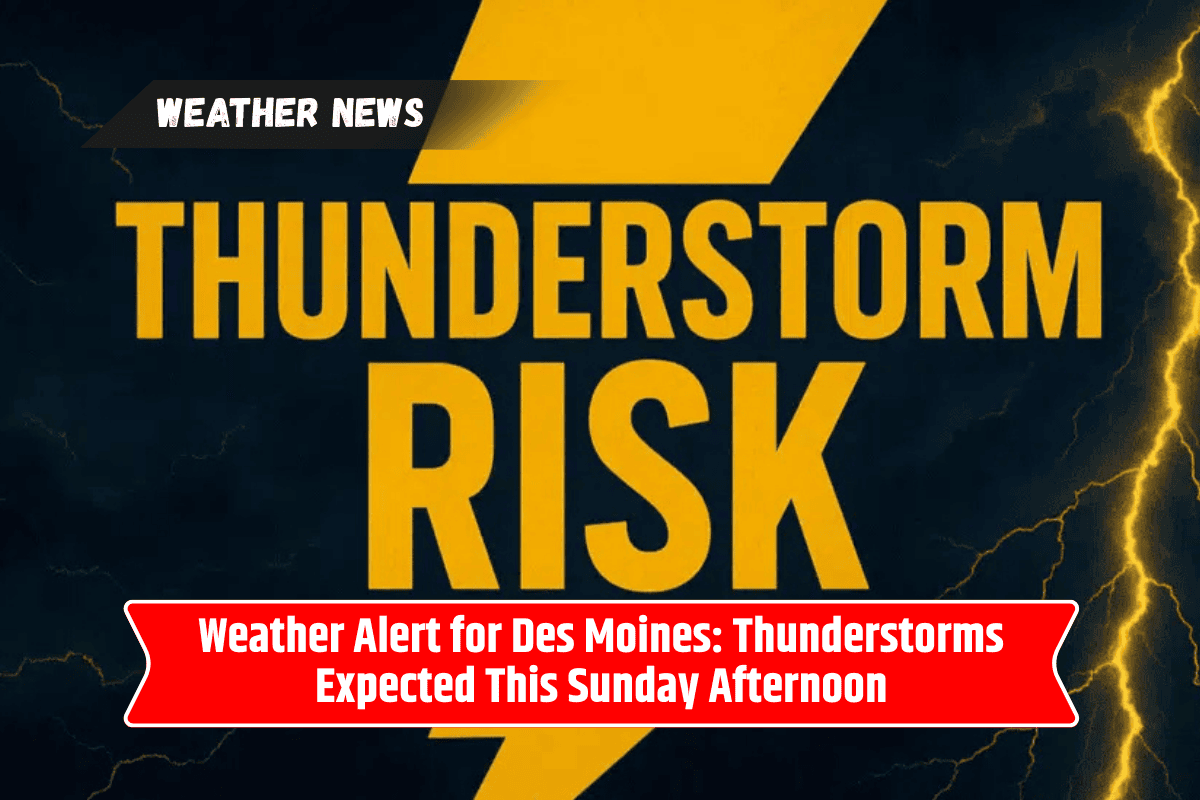 Weather Alert for Des Moines: Thunderstorms Expected This Sunday Afternoon