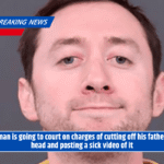 A man is going to court on charges of cutting off his father's head and posting a sick video of it
