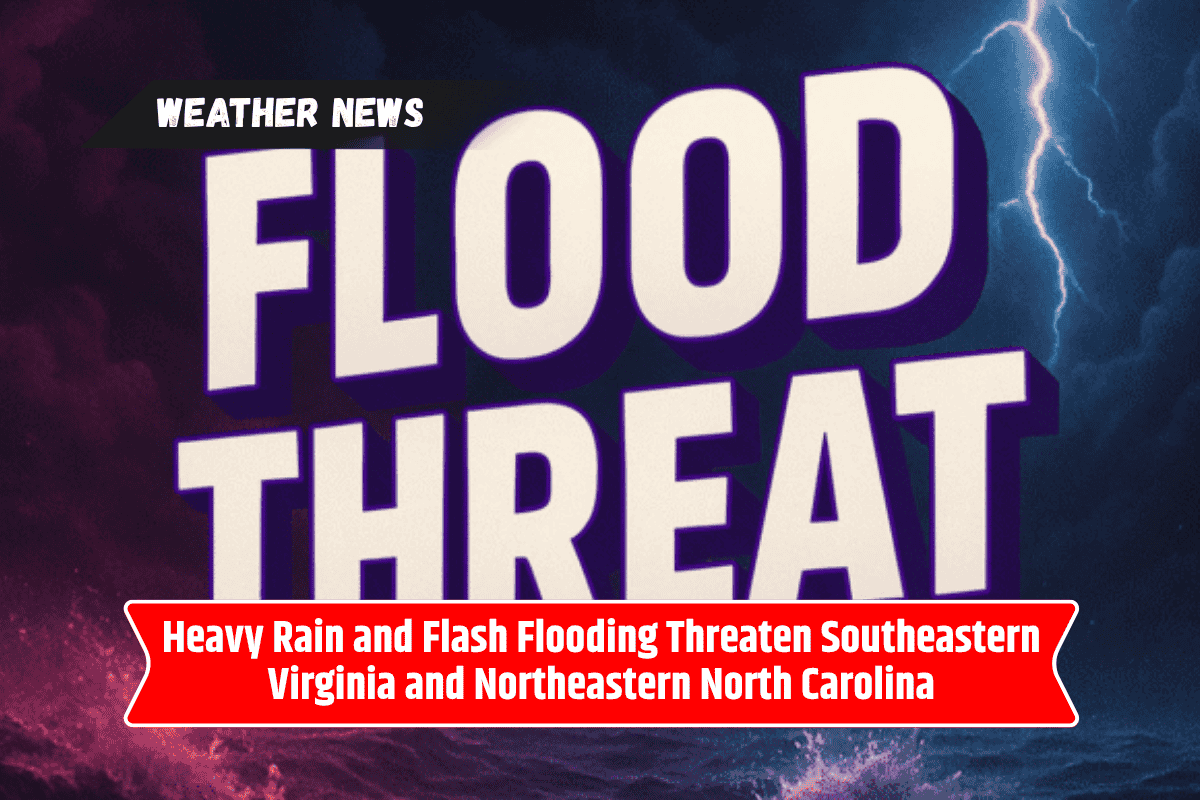Heavy Rain and Flash Flooding Threaten Southeastern Virginia and Northeastern North Carolina