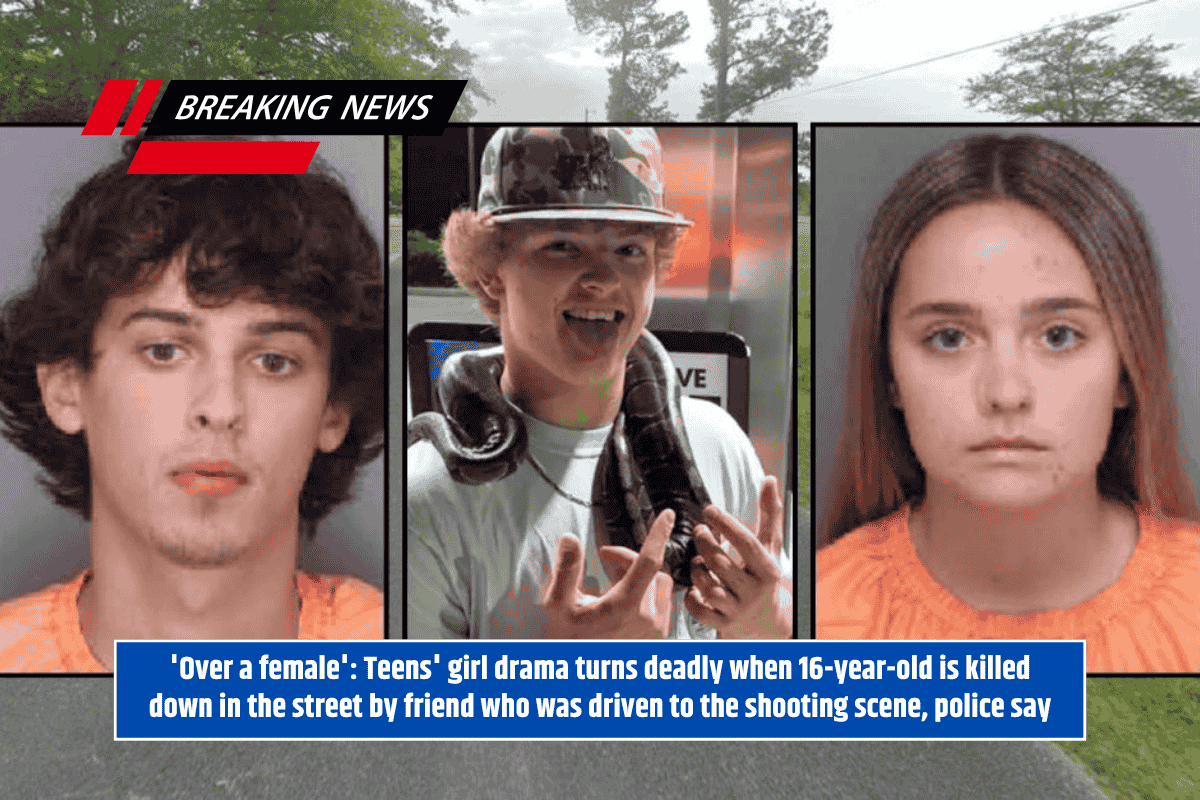 'Over a female': Teens' girl drama turns deadly when 16-year-old is killed down in the street by friend who was driven to the shooting scene, police say