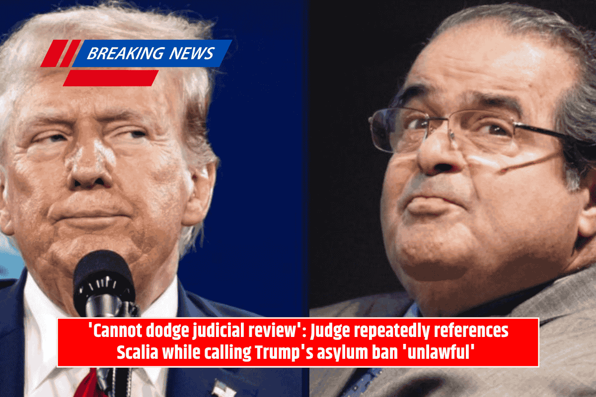 'Cannot dodge judicial review': Judge repeatedly references Scalia while calling Trump's asylum ban 'unlawful'