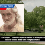 "That's the bad part." Authorities say a man admitted to swiping a machete at his cancer-stricken mother while riding his motorbike