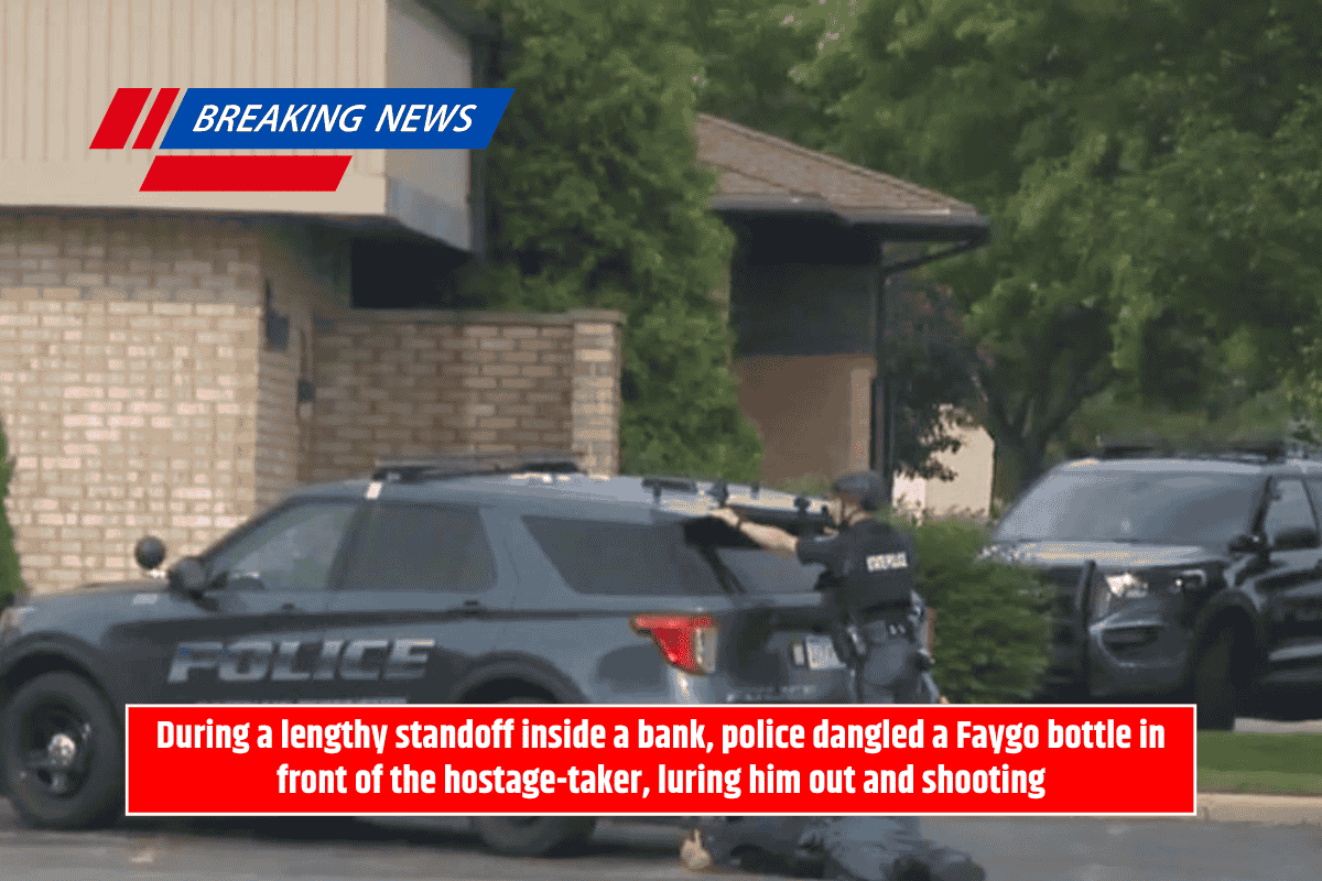 During a lengthy standoff inside a bank, police dangled a Faygo bottle in front of the hostage-taker, luring him out and shooting