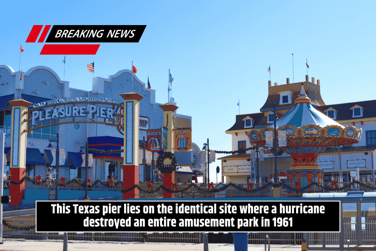 This Texas pier lies on the identical site where a hurricane destroyed an entire amusement park in 1961