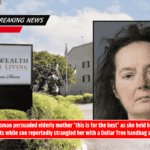 Woman persuaded elderly mother 'this is for the best' as she held her wrists while son reportedly strangled her with a Dollar Tree handbag strap