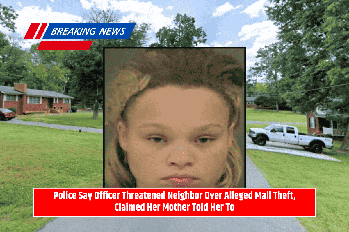 Police Say Officer Threatened Neighbor Over Alleged Mail Theft, Claimed Her Mother Told Her To