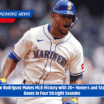 Julio Rodriguez Makes MLB History with 20+ Homers and Stolen Bases in Four Straight Seasons