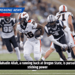Salahadin Allah, a running back at Oregon State, is pursuing sticking power