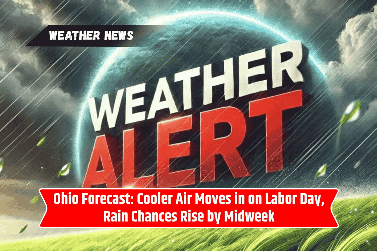 Ohio Forecast: Cooler Air Moves in on Labor Day, Rain Chances Rise by Midweek