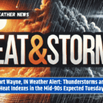 Fort Wayne, IN Weather Alert: Thunderstorms and Heat Indexes in the Mid-90s Expected Tuesday