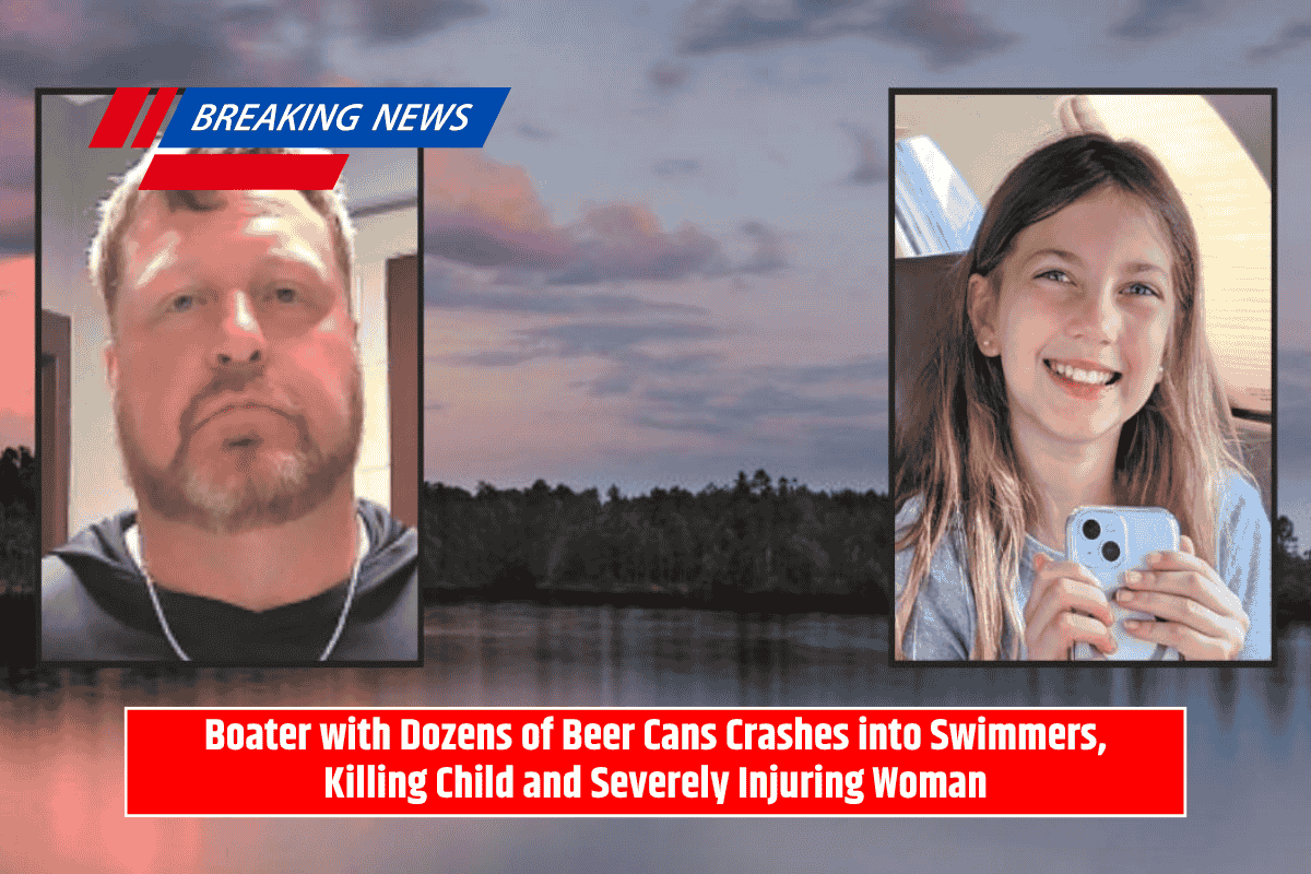Boater with Dozens of Beer Cans Crashes into Swimmers, Killing Child and Severely Injuring Woman