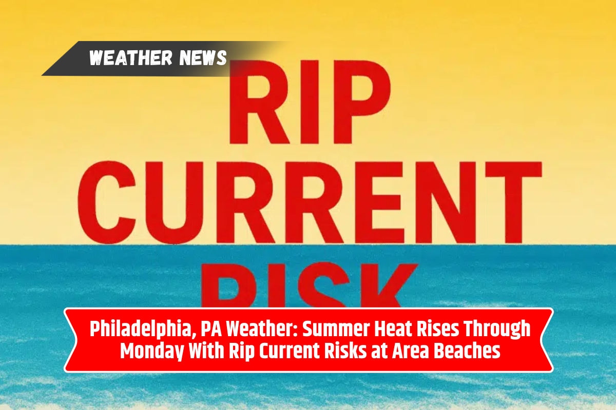 Philadelphia, PA Weather Summer Heat Rises Through Monday With Rip Current Risks at Area Beaches
