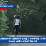 Pasadena Police Seek Public's Help in Identifying Suspect in Groping Incident at Holly Bay Park