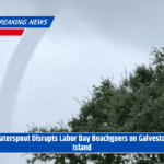 Waterspout Disrupts Labor Day Beachgoers on Galveston Island
